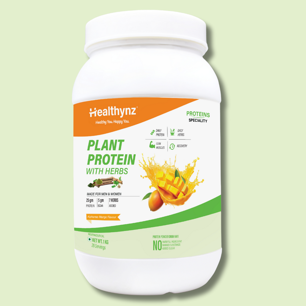 Healthynz Plant Protein With Herbs 1 kg Mango Flavor